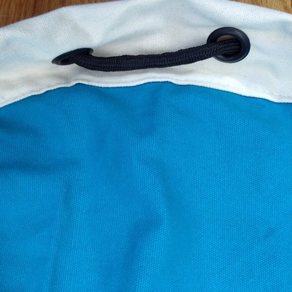 Mini Pouch Toy Mat Portable Storage Teal Blue Beige Zippered Pocket Cotton - Picture 5 of 9